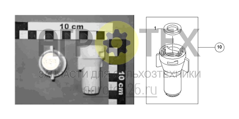 Чертеж  Форсунки с 7 отверстиями для внесения жидких удобрений (ETB-0000005829) 