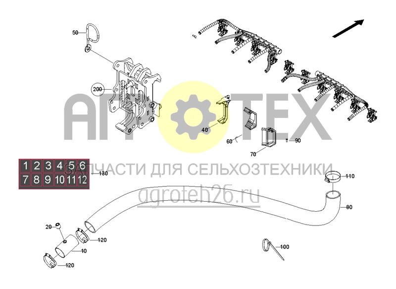  Расстояниe между рядами 60 см - 10 рядов 6000-2 (ETB-0000005936)  (№80 на схеме)