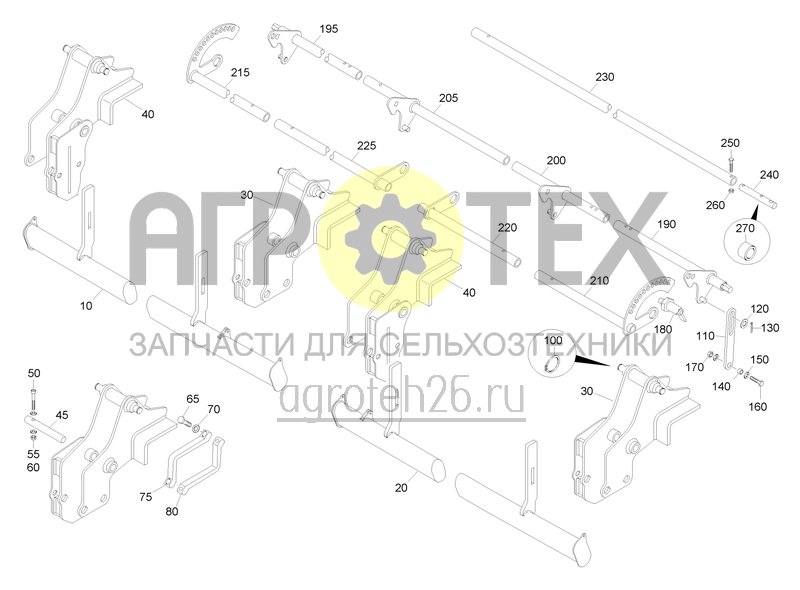  Выравнивающий брус для однотрубной рамы (ETB-0000005961)  (№80 на схеме)