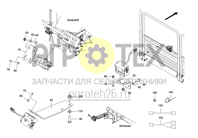 Чертеж  Монтажный комплект для камеры заднего вида DMC (ETB-0000005989) 