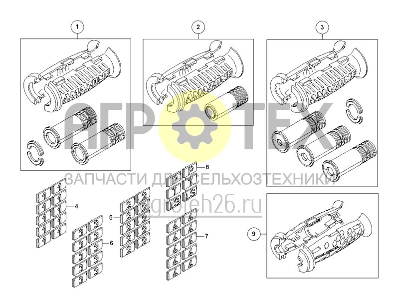 Чертеж  Ручка для гидравлического шланга (ETB-0000005999) 