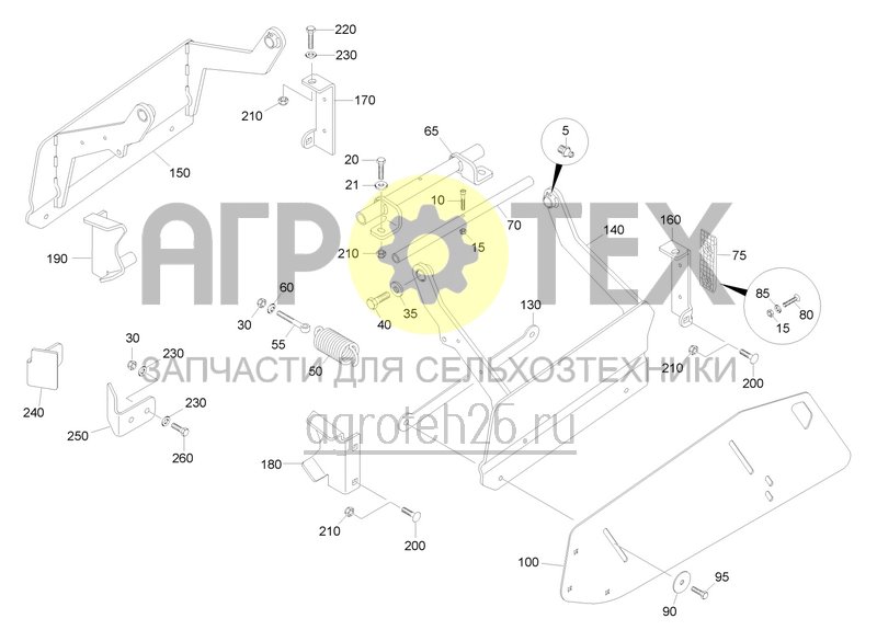 Чертеж  Боковой щиток нерегулир. (ETB-0000006047) 