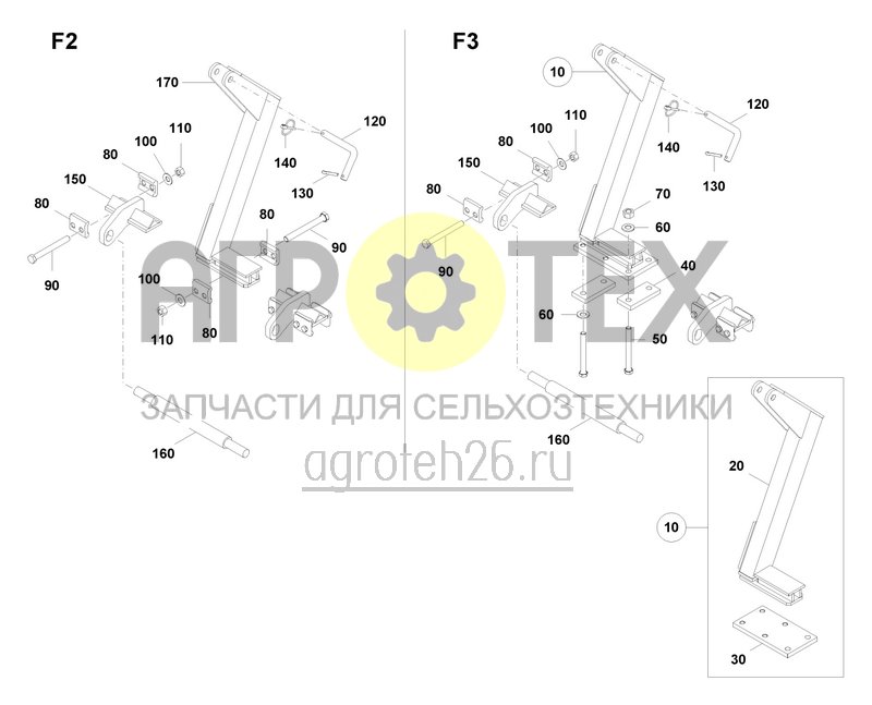 Чертеж  Детали сцепки F2/F3 (ETB-0000006058) 