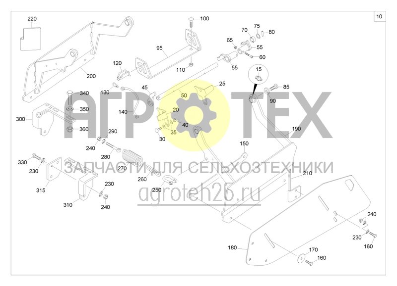  Комплект дооснащения боковой щиток регулируемый (1) (ETB-0000006063)  (№280 на схеме)