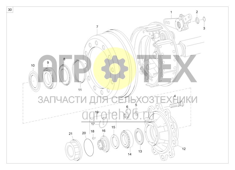  Тормозная ось (1) (ETB-0000006150)  (№12 на схеме)