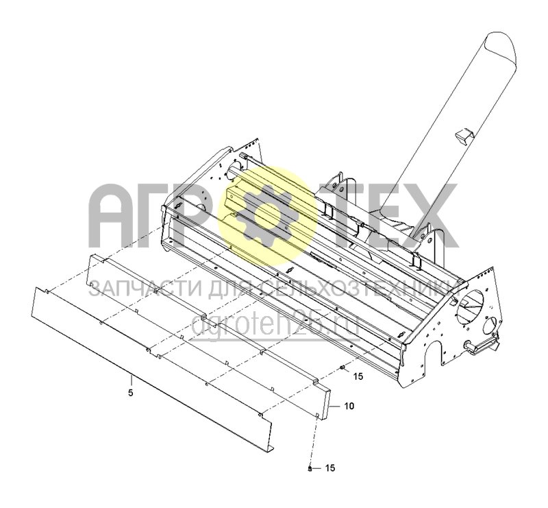 Чертеж  Рама косилки (2) / стопорная пластина (ETB-0000006265) 