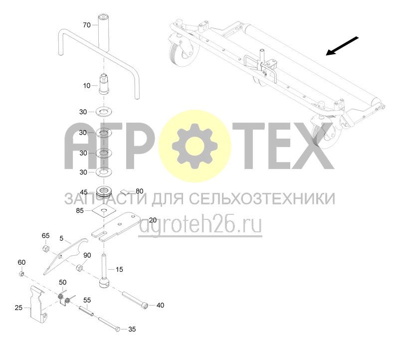 Чертеж  Опорная рама (2) регулировочная система (ETB-0000006274) 