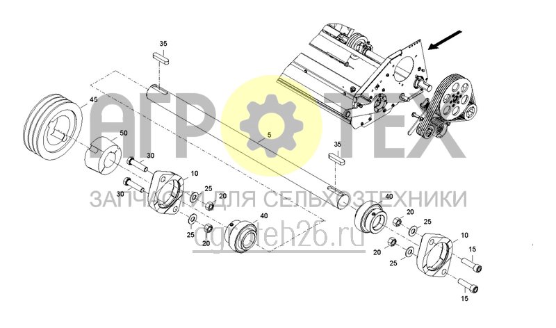 Чертеж  Вал привода (ETB-0000006280) 