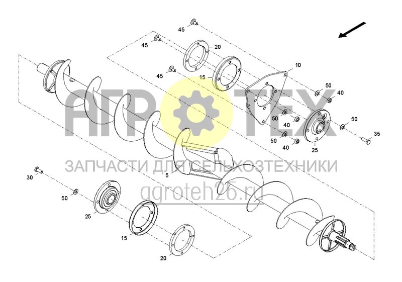 Чертеж  Поперечный шнек (ETB-0000006286) 