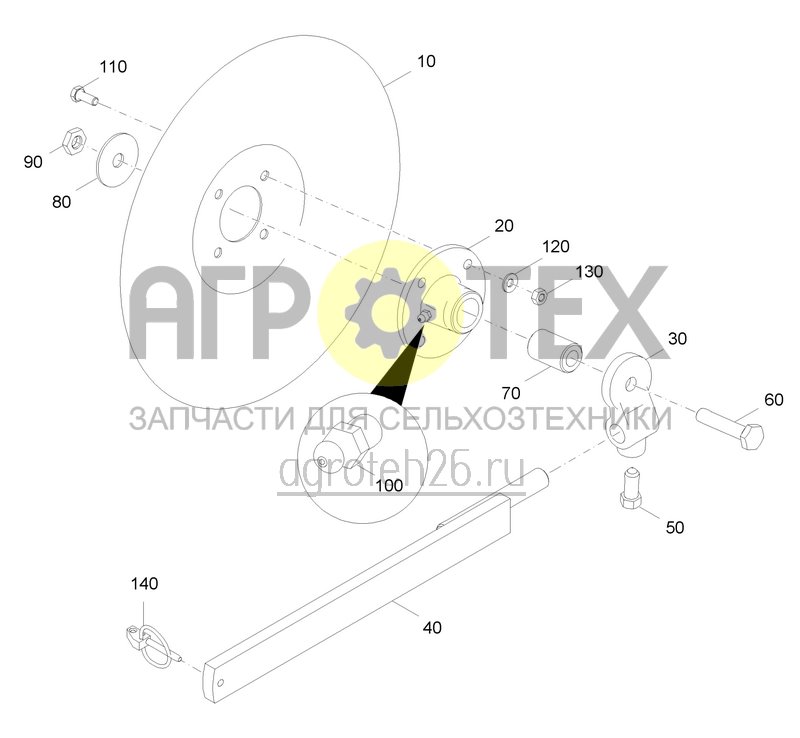 Чертеж  Защитный каток окучника 280 (ETB-0000006291) 