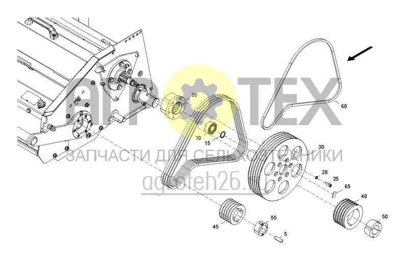  Привод ротора (1) (ETB-0000006293)  (№10 на схеме)