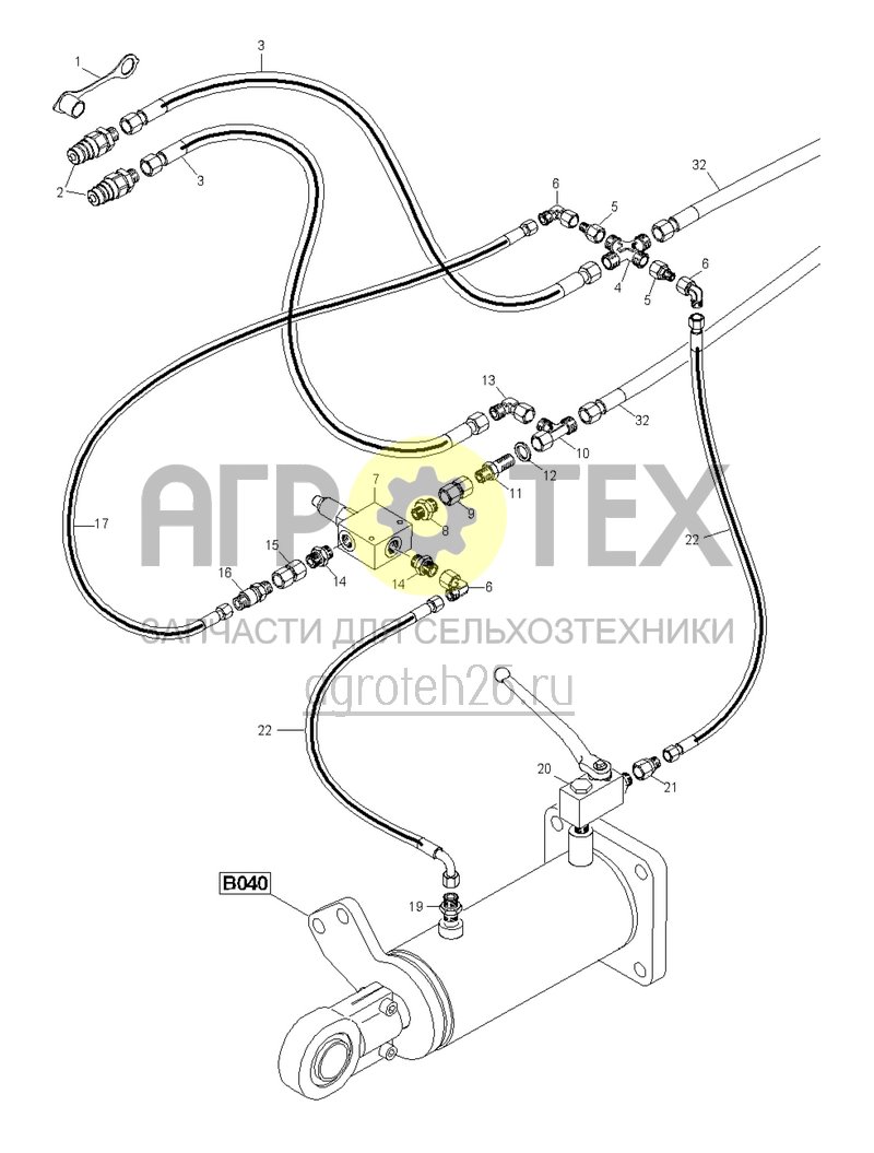 Чертеж  Гидравлика дышла с 1.2022 (ETB-0000006353) 