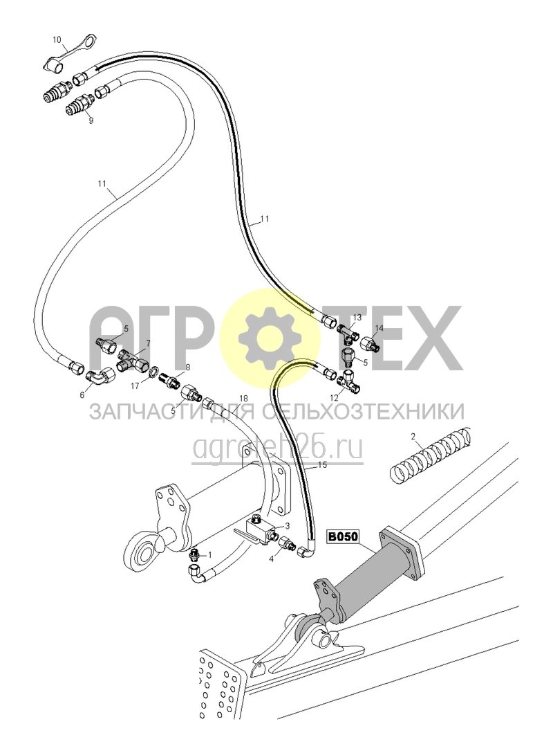 Чертеж  Гидравлика 7003, 8003-2TX без CF (3) с 1.2022 (ETB-0000006406) 