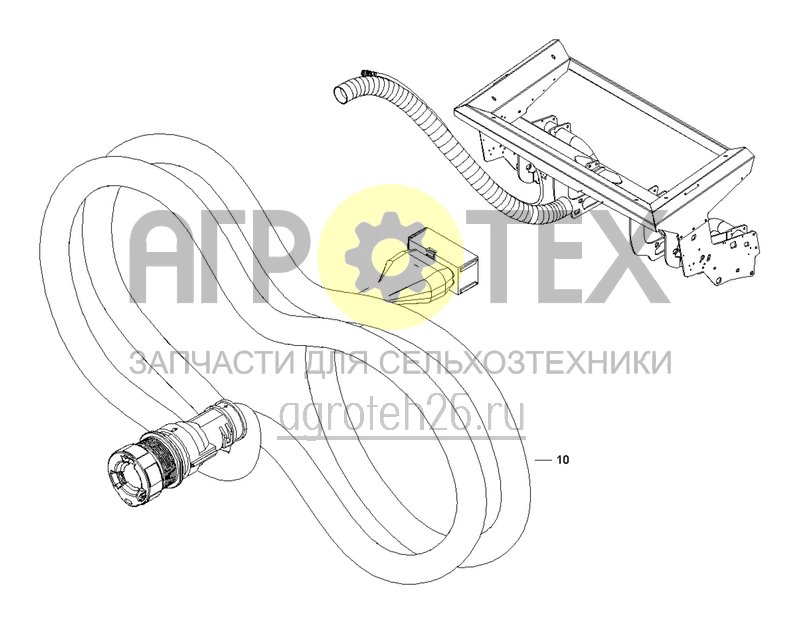 Чертеж  Adapterkabel (f?r Frontbeh?lter FTender) UDEJPT16 (ETB-0000006471) 