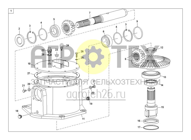  Seitengetriebe rechts KG4002-2 (ETB-0000006540)  (№16 на схеме)