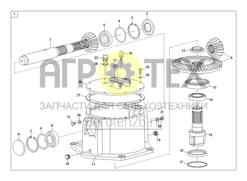  Seitengetriebe links KG4002-2 (ETB-0000006541)  (№16 на схеме)