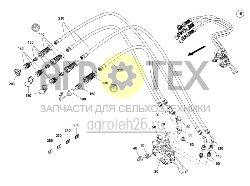  Hydraulik Steuerventil vormontiert (ETB-0000006549)  (№50 на схеме)