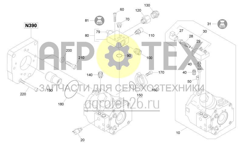 Чертеж  Hydraulikpumpen (3) (ETB-0000006552) 