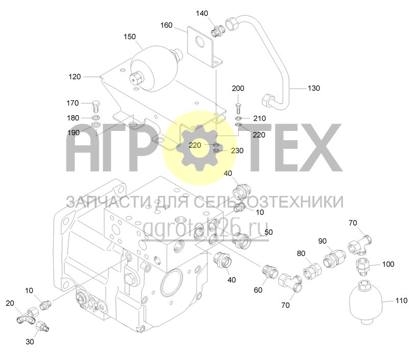 Чертеж  Hydraulikpumpen (6) (ETB-0000006563) 