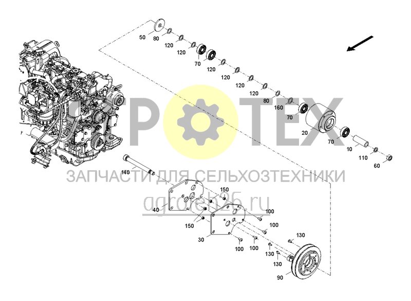 Чертеж  Motor 5 / Luefterantrieb (ETB-0000006577) 
