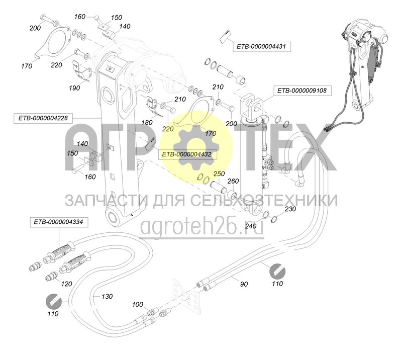 Чертеж  Hydraulik Vorderfurcheneinstellung (ETB-0000006657) 