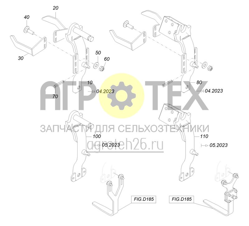 Чертеж  Abstreifer / Stuetzradstiel (ETB-0000006878) 