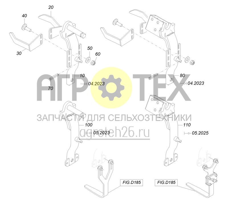 Чертеж  Pendel — Transportpendel — St?tzrad — einstielig hinten (ETB-0000006882) 