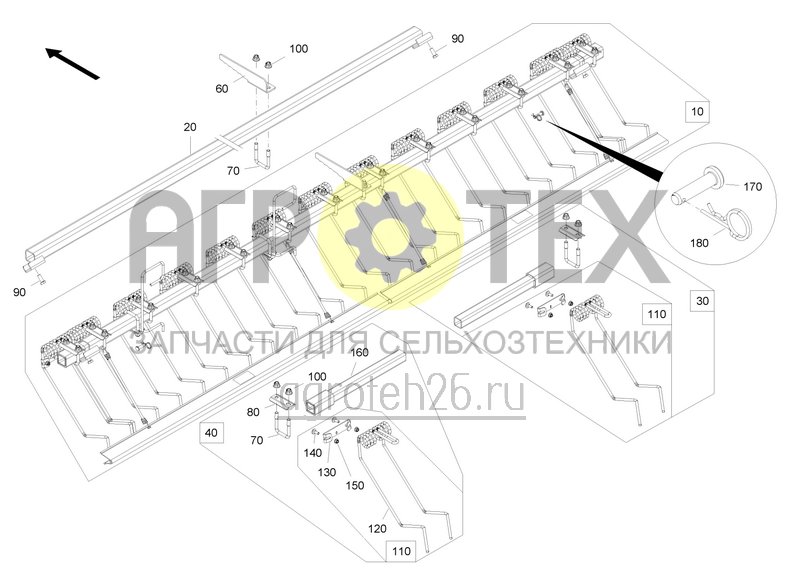 Чертеж  Striegel 3000 f?r Reihenabstand 125 mm ab 12.2022 (ETB-0000006903) 