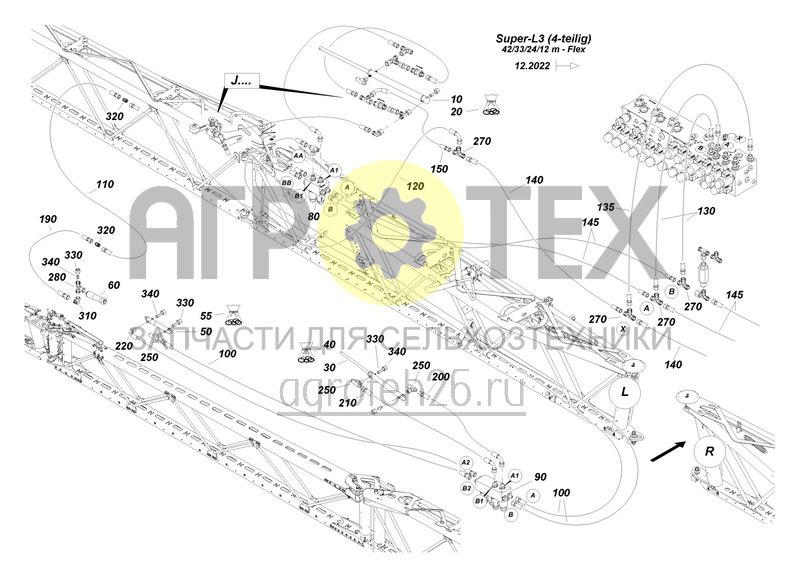 Чертеж  Gest?ngehydraulik 42/33/24/12 m ab 12.2022 (ETB-0000006942) 