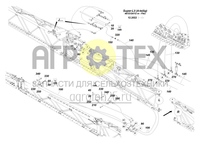 Чертеж  Gest?ngehydraulik 40/33/24/12 m ab 12.2022 (ETB-0000006955) 