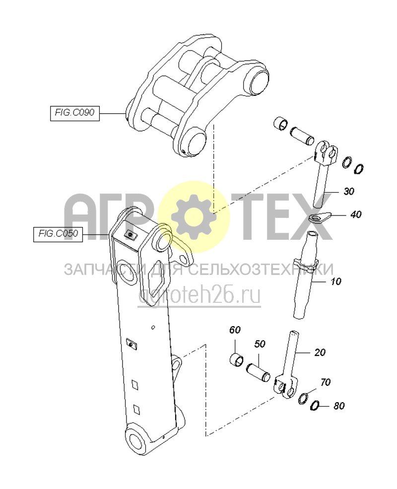 Чертеж  Mech. Vorderfurcheneinstellung (ETB-0000006979) 