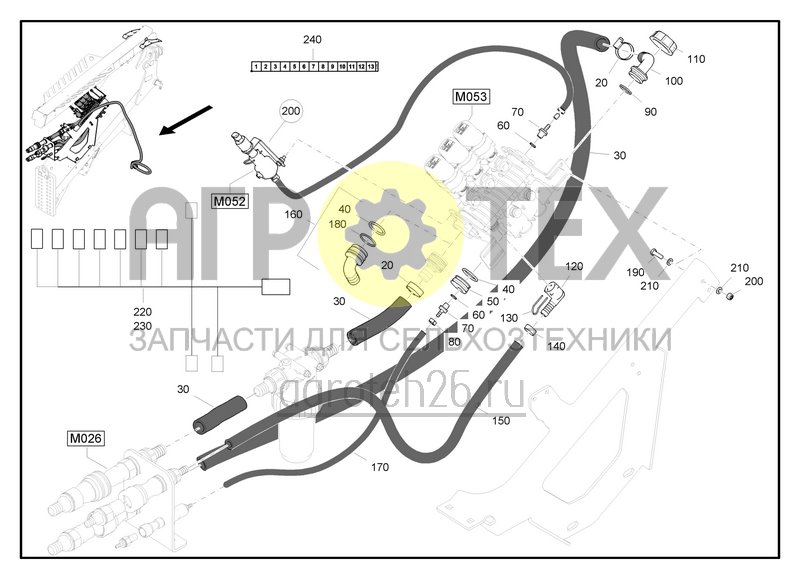 Чертеж  Armatur Teilbreiten-Geschaltet, 2 fach FT-P (ETB-0000007012) 