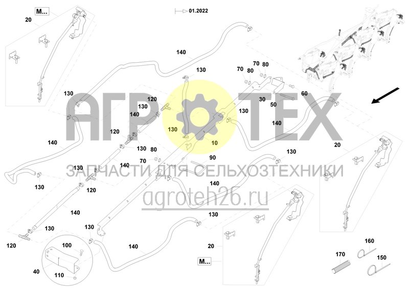 Чертеж  Anbausatz Fl?ssigd?ngung 5 Schar 187,5 ab den 01.2022 (ETB-0000007029) 