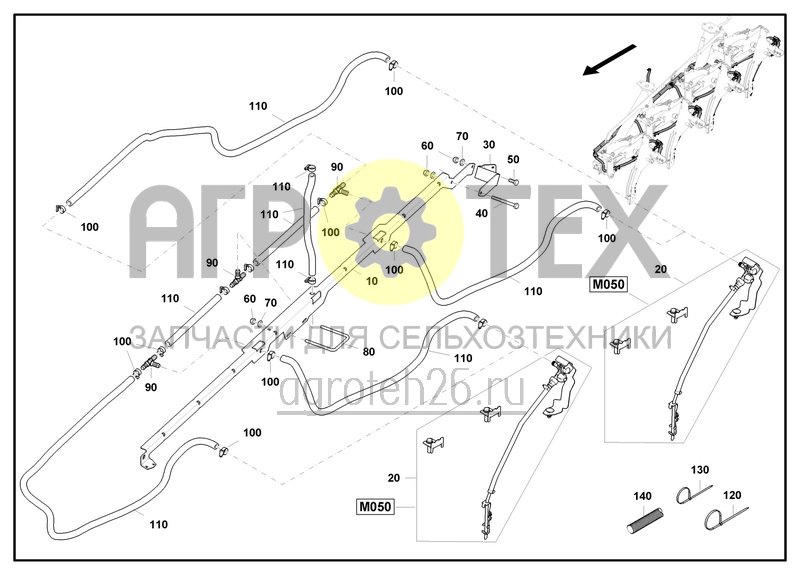 Чертеж  Anbausatz Fl?ssigd?ngung 4 Schar 187,5 (ETB-0000007035) 