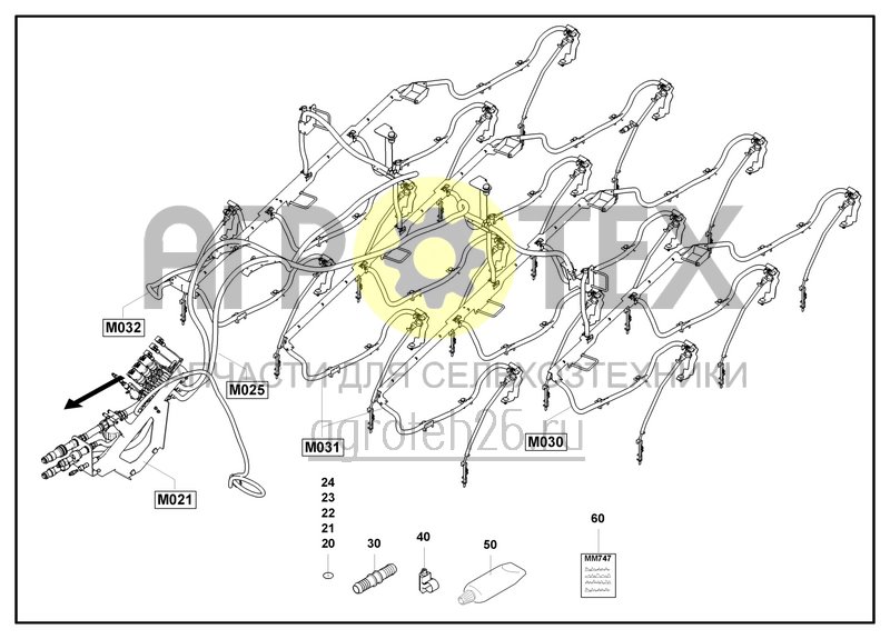 Чертеж  Anbausatz Fl?ssigd?ngung-Fronttank DMC 3000 187,5 (ETB-0000007041) 