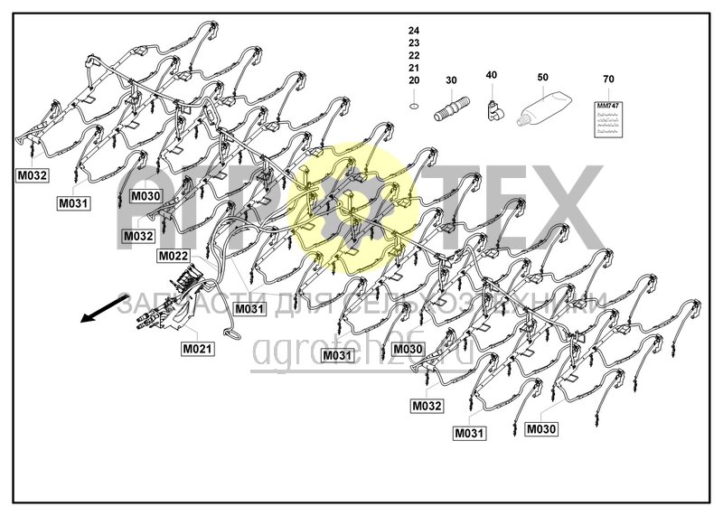 Чертеж  Anbausatz Fl?ssigd?ngung-Fronttank DMC 9000 187.5 (ETB-0000007049) 