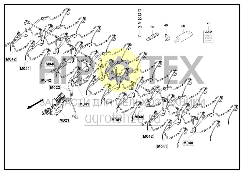 Чертеж  Anbausatz Fl?ssigd?ngung-Fronttank DMC 9000 250 (ETB-0000007058) 