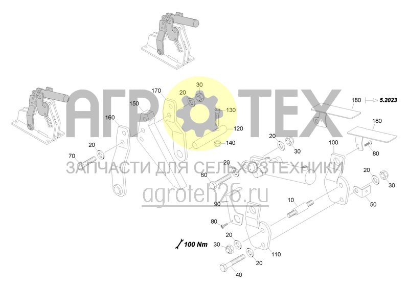 Чертеж  Hydraulische Arbeitstiefeneinstellung (1) (ETB-0000007089) 