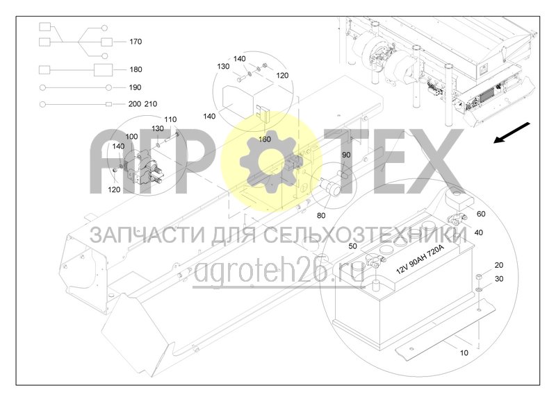 Чертеж  Onboardversorgung DMC 6000 L , Batterie (ETB-0000007119) 