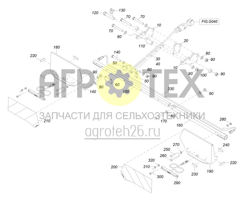 Чертеж  Beleuchtung Hinten LED mit C Blade Pflugk?rper ab 01.2023 (ETB-0000007132) 