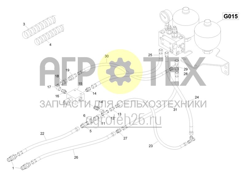 Чертеж  Klappungshydraulik mit CF (1) ab 12.2022 (ETB-0000007233) 