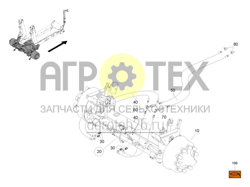 Чертеж  Gelenkte Achse (bis zu 15°) Flanschma? 1800 mm (LA273) (ETB-0000007242) 