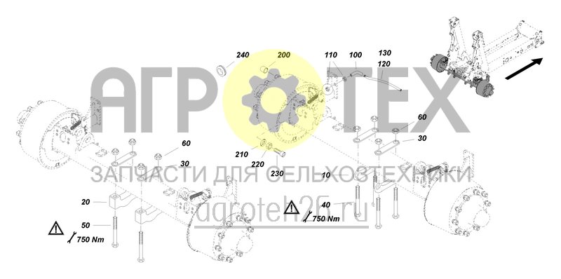 Чертеж  Montageteile f?r Achsen (ETB-0000007244) 