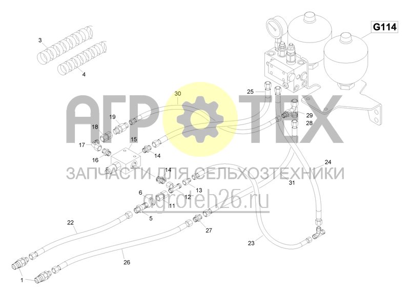 Чертеж  Hydraulik 7003, 8003-2TX mit CF (2) ab 12.2022 (ETB-0000007291) 