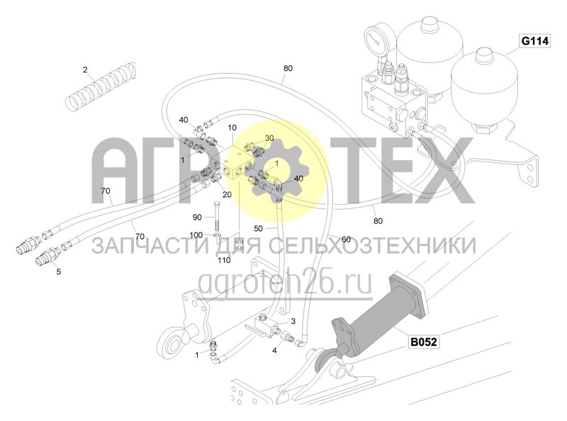 Чертеж  Hydraulik 7003, 8003-2TX mit CF (5) ab 12.2022 (ETB-0000007294) 