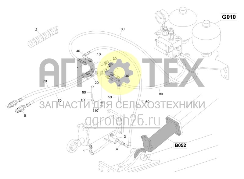 Чертеж  Hydraulik 9003-2TX mit CF (1) ab 12.2022 (ETB-0000007302) 