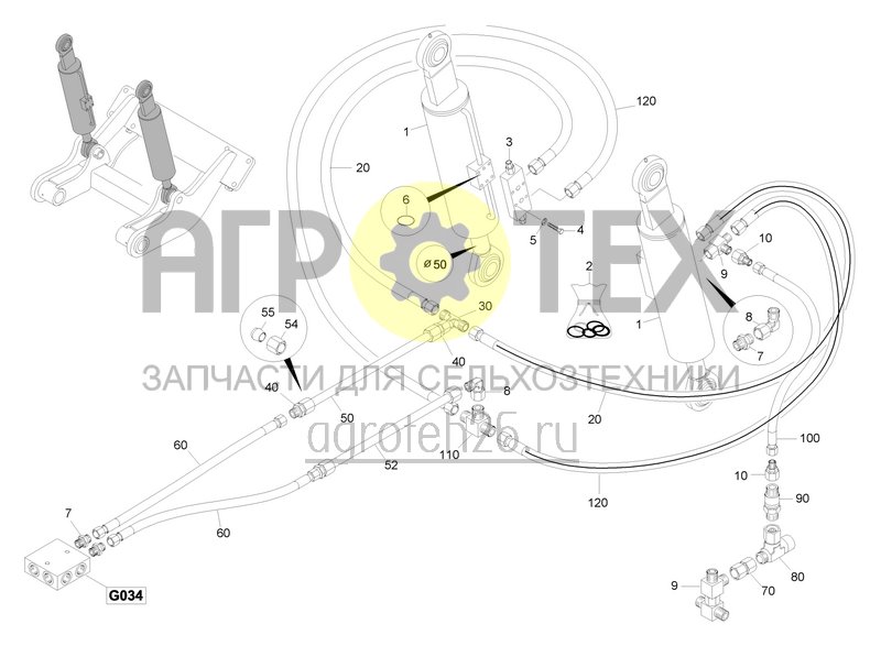  Hydraulik 9003-2TX mit CF (4) ab 12.2022 (ETB-0000007305)  (№120 на схеме)