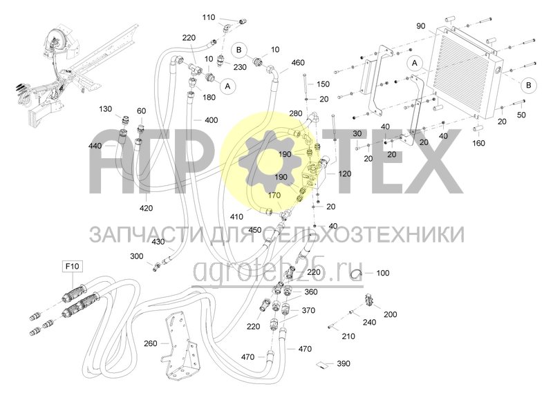 Чертеж  Hydraulischer Gebl?seantrieb f?r Central Seed Supply und D?nger (ETB-0000007447) 