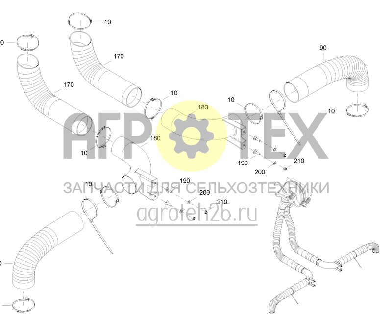 Чертеж  Hydraulischer Gebl?seantrieb f?r Vereinzelung mit Hydraulikmotor 9,8 ccm (2) (ETB-0000007468) 