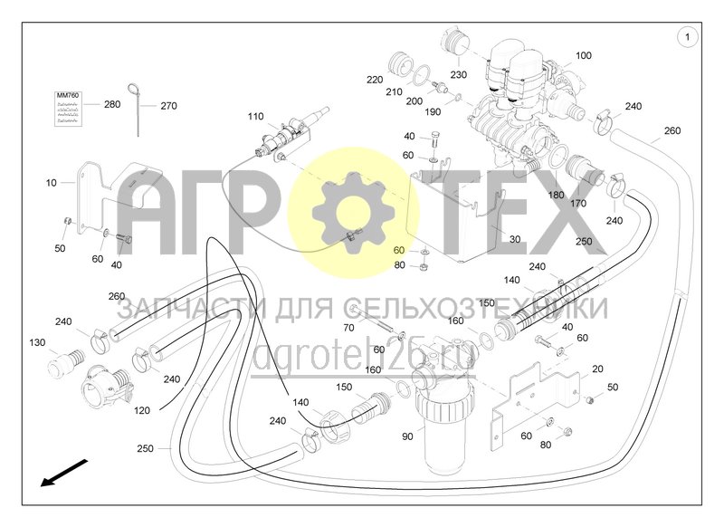 Чертеж  Anbausatz Fl?ssig-D?nger Condor (1) (ETB-0000007653) 